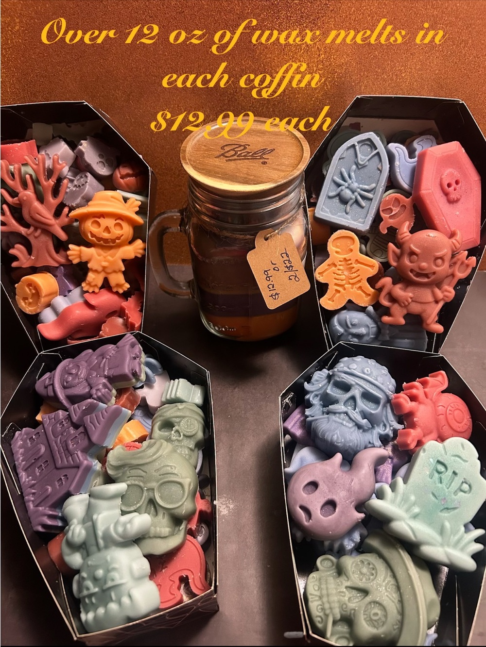 Hand-Poured Halloween haunted haul wax Melts,